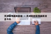 天津疫情最新新增 → 天津新冠疫情最新消息今天