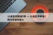 31省区市新增7例 → 31省区市新增7例均为境外输入
